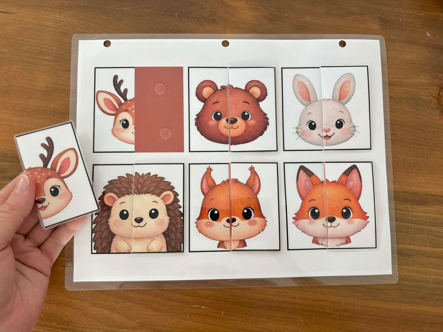 I84 - Puzzle 2 morceaux - Les animaux de la forêt