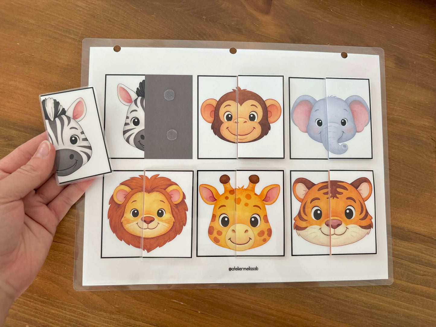 I87 - Puzzle 2 morceaux - Les animaux de safari