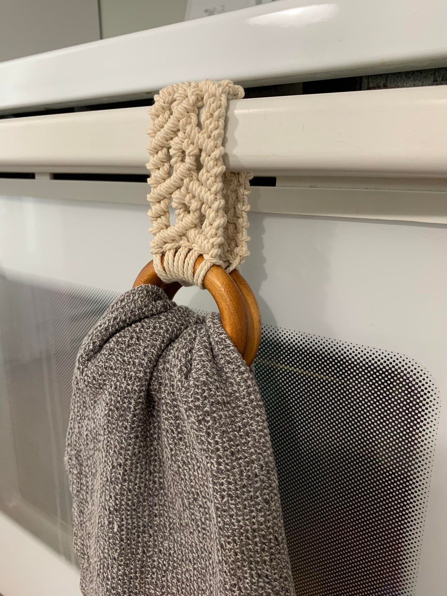 Sangle pour linge à vaisselle en macramé