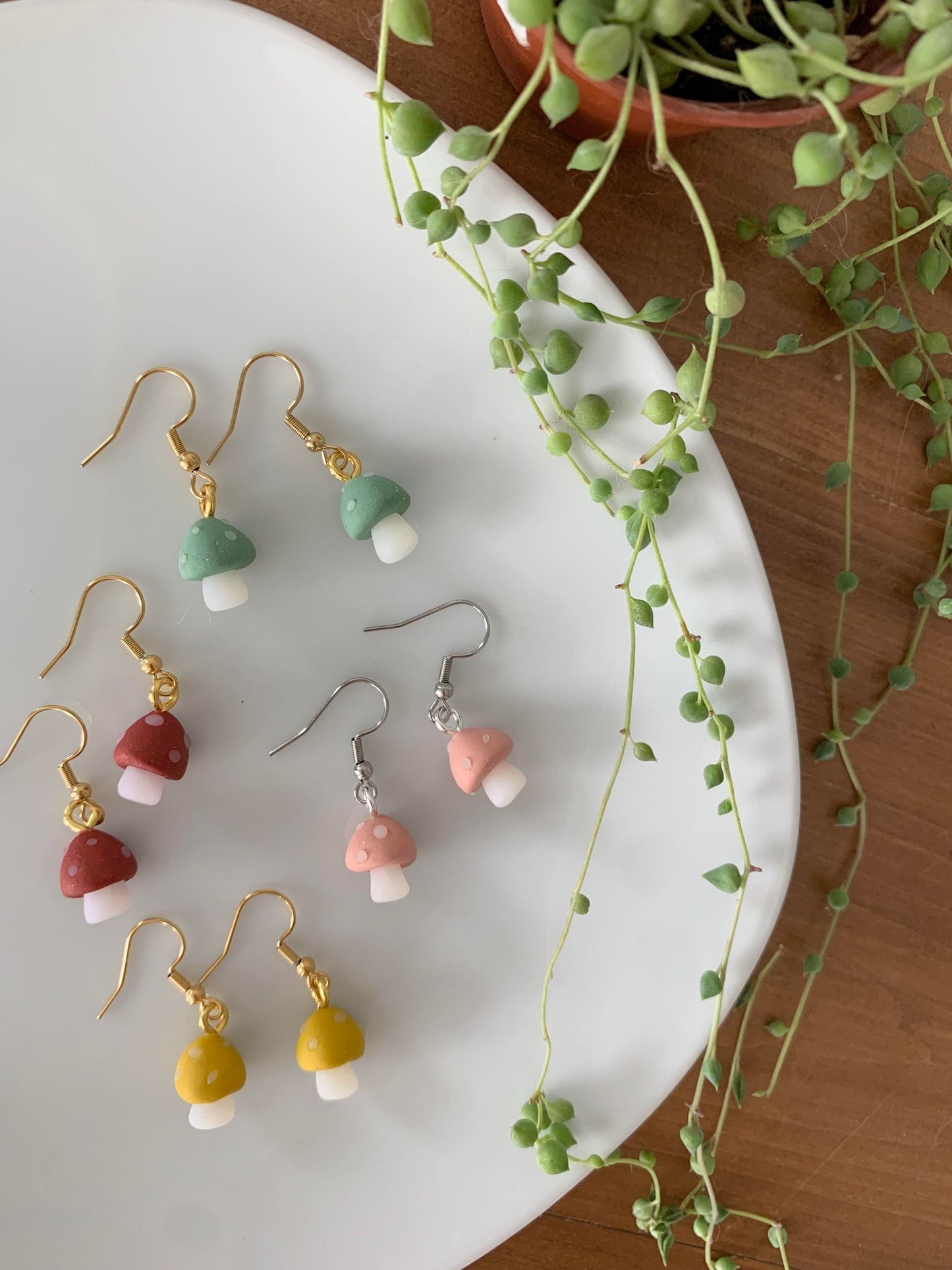 Boucles d'oreilles champignon