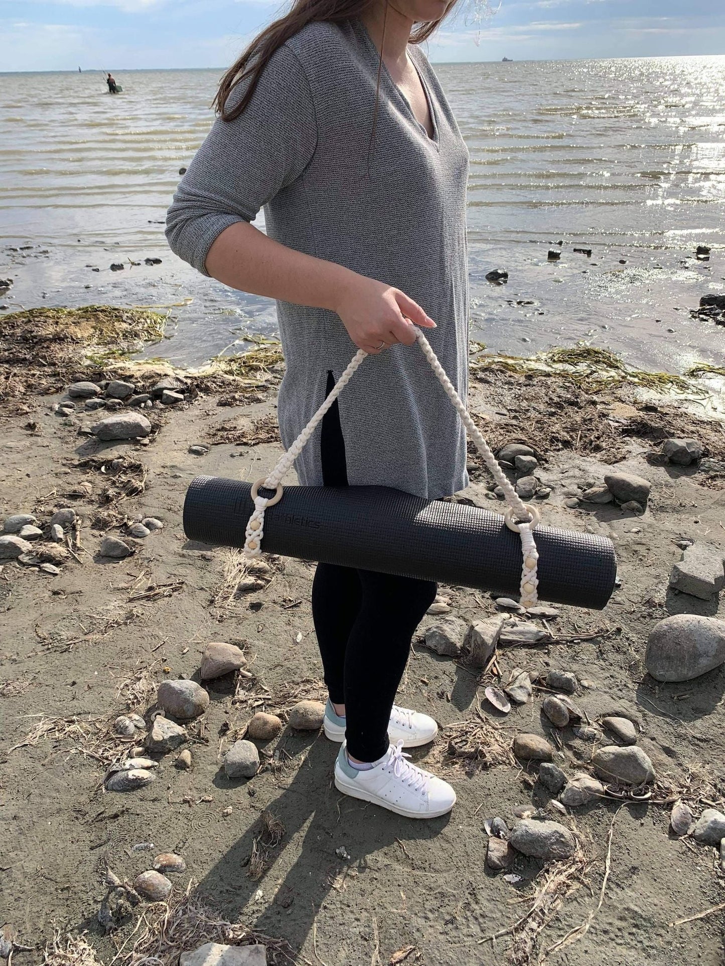 LOTUS - Sangle pour tapis de yoga en macramé