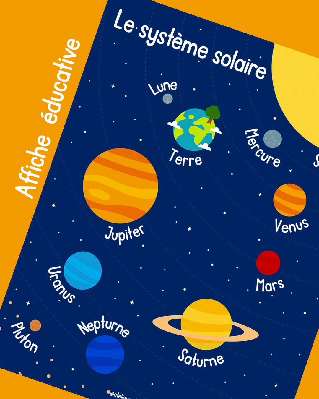 A14 - Affiche éducative - Le système solaire