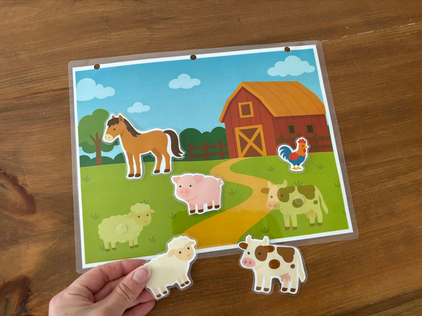 I22 - Puzzle 5 morceaux - Les animaux de la ferme