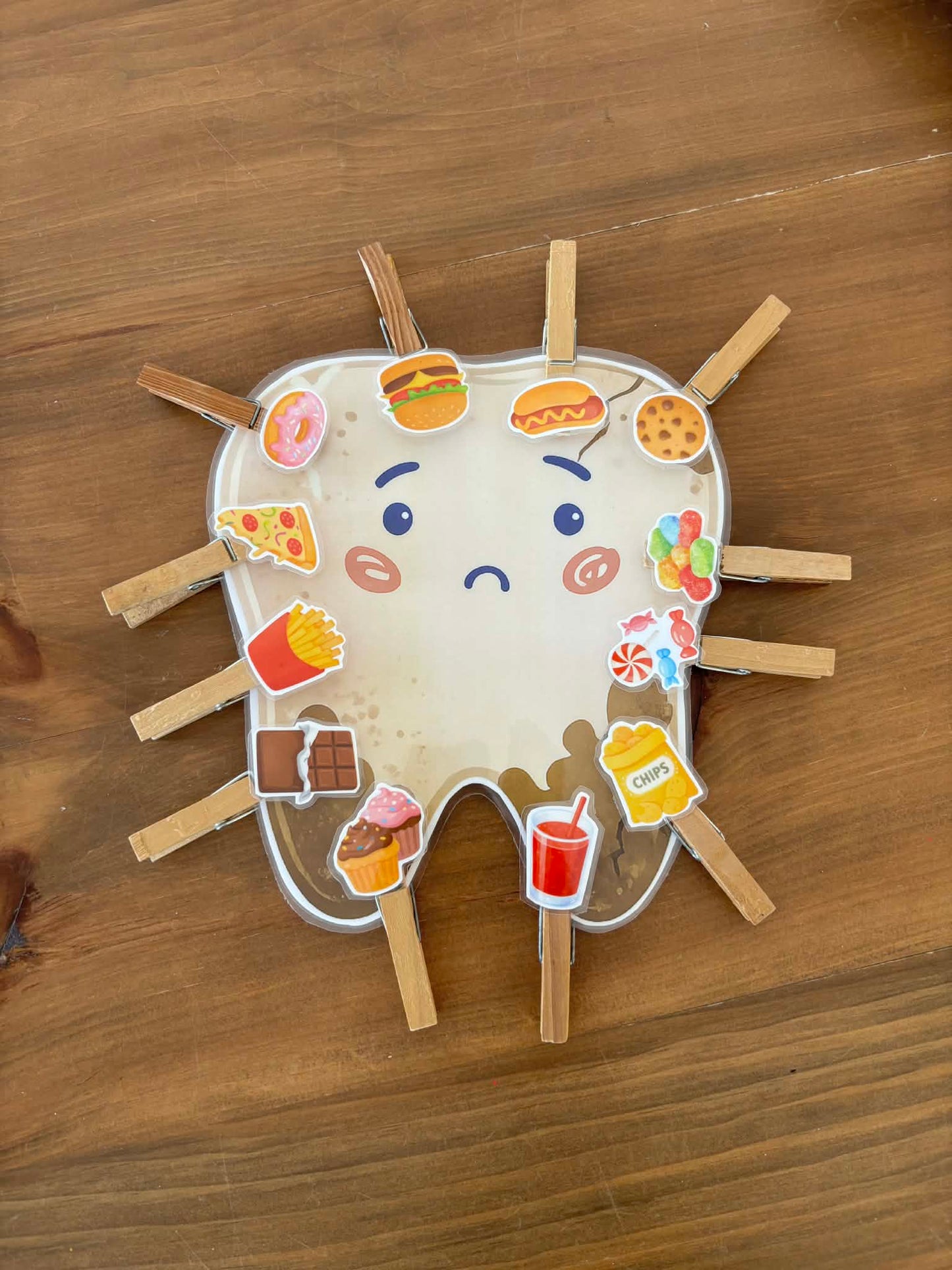 I38 - Activité éducative - Je connais les bons et les mauvais aliments (pinces)