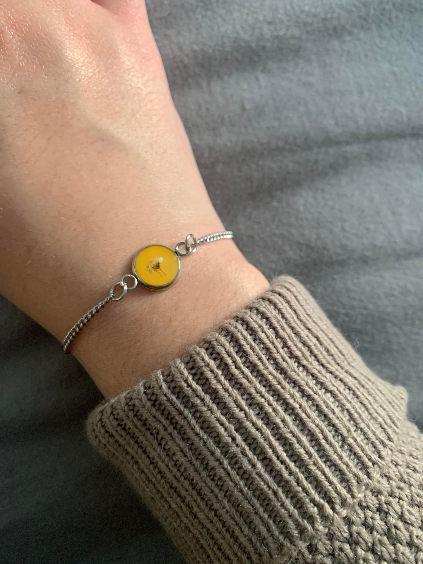bracelet fleur séchée