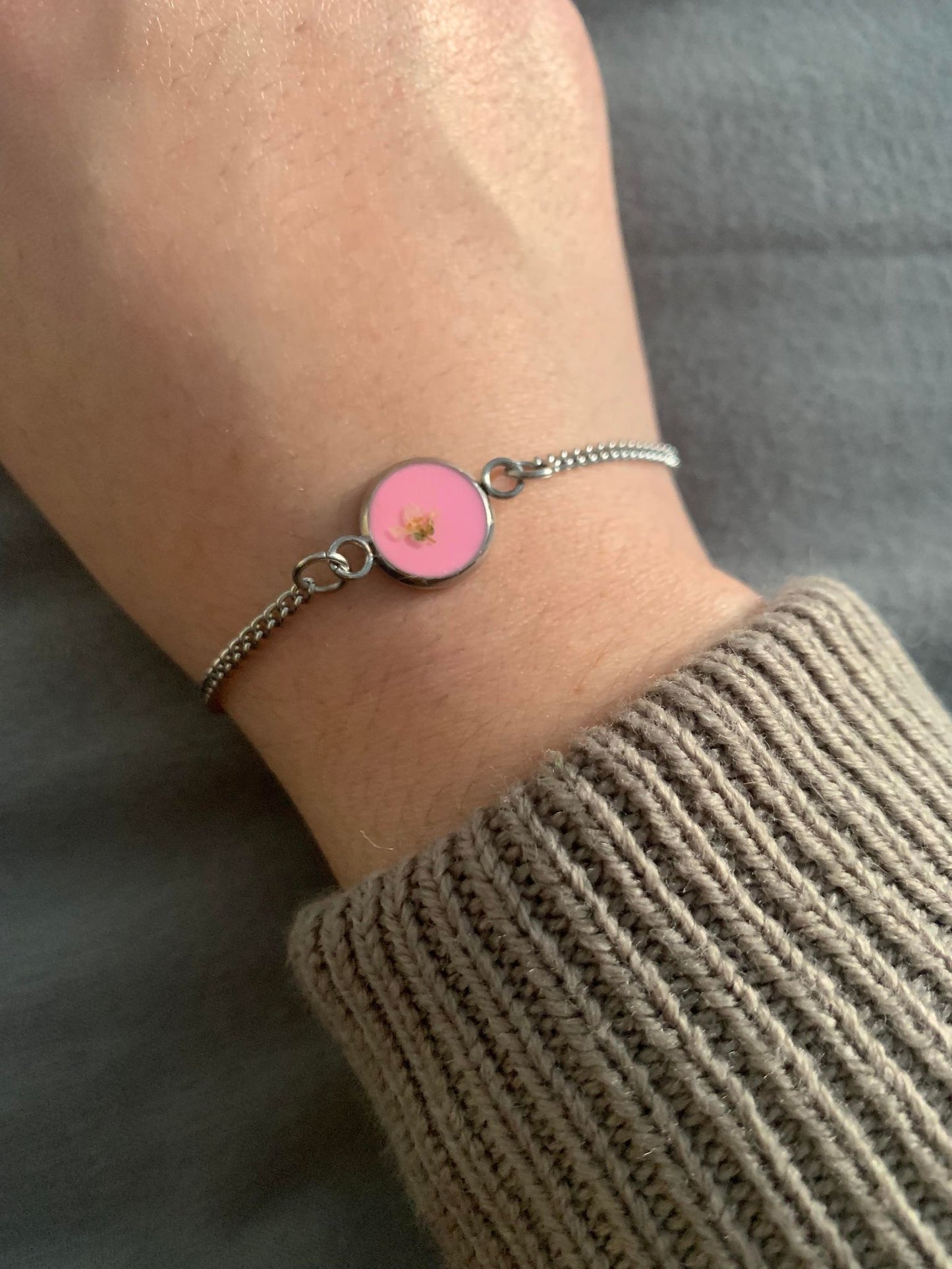 bracelet fleur séchée