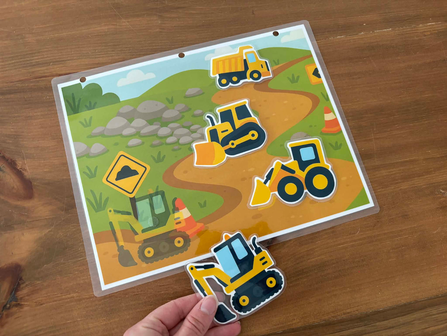 I21 - Puzzle 4 morceaux - Les camions de constructions