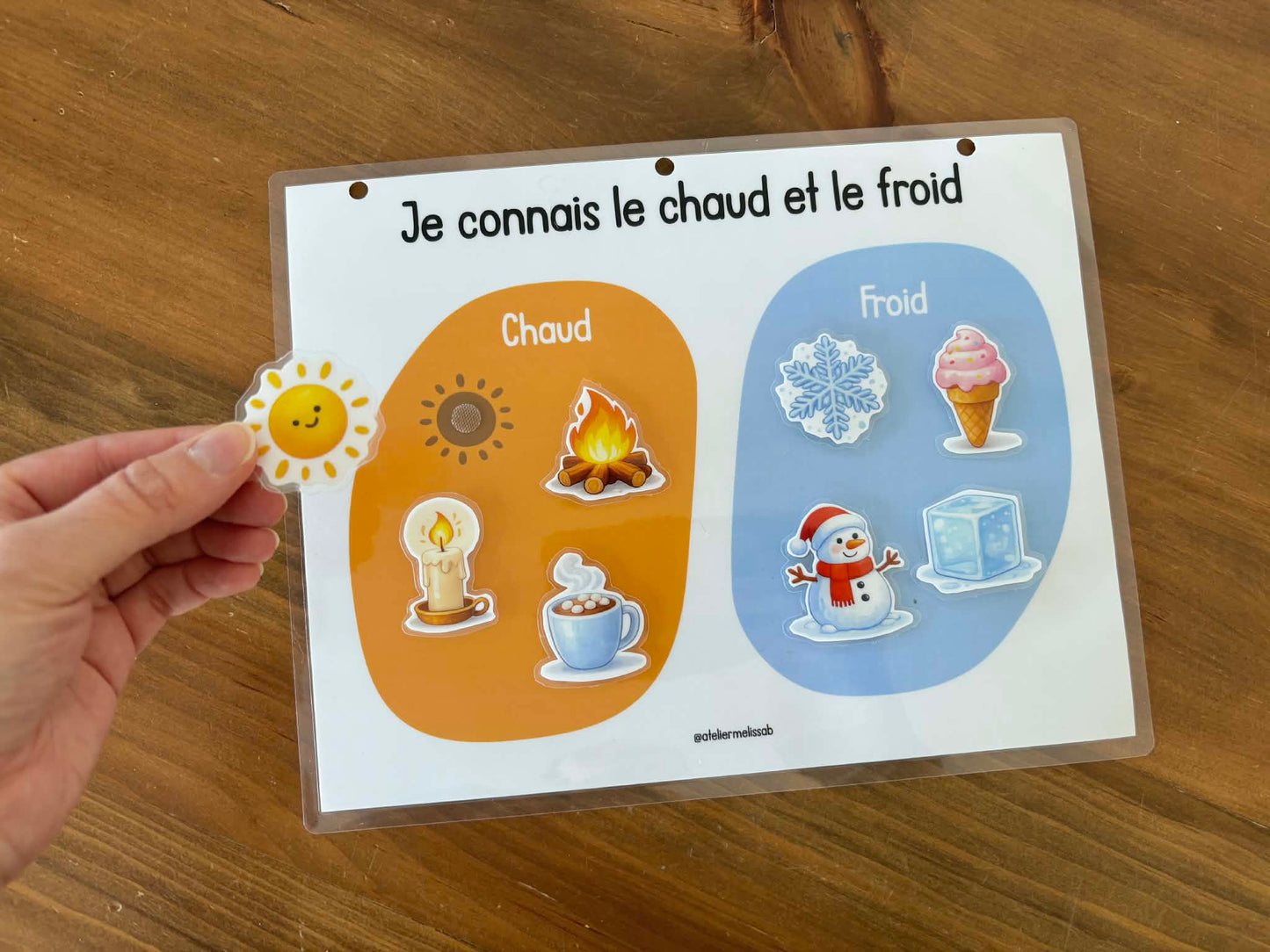 I36 - Activité éducative - Je connais le chaud et le froid