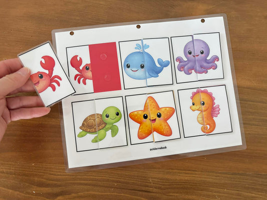 I85 - Puzzle 2 morceaux - Les animaux marins