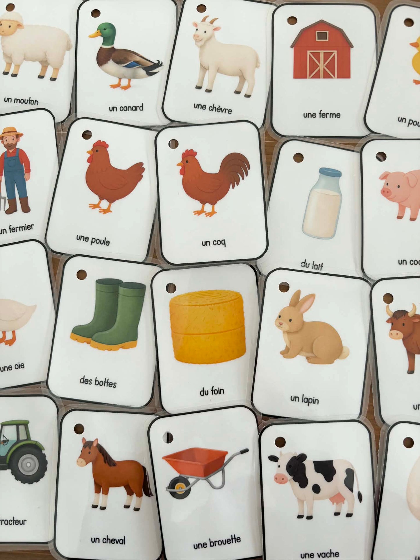 C2 - Cartes imagier d'apprentissage - La ferme