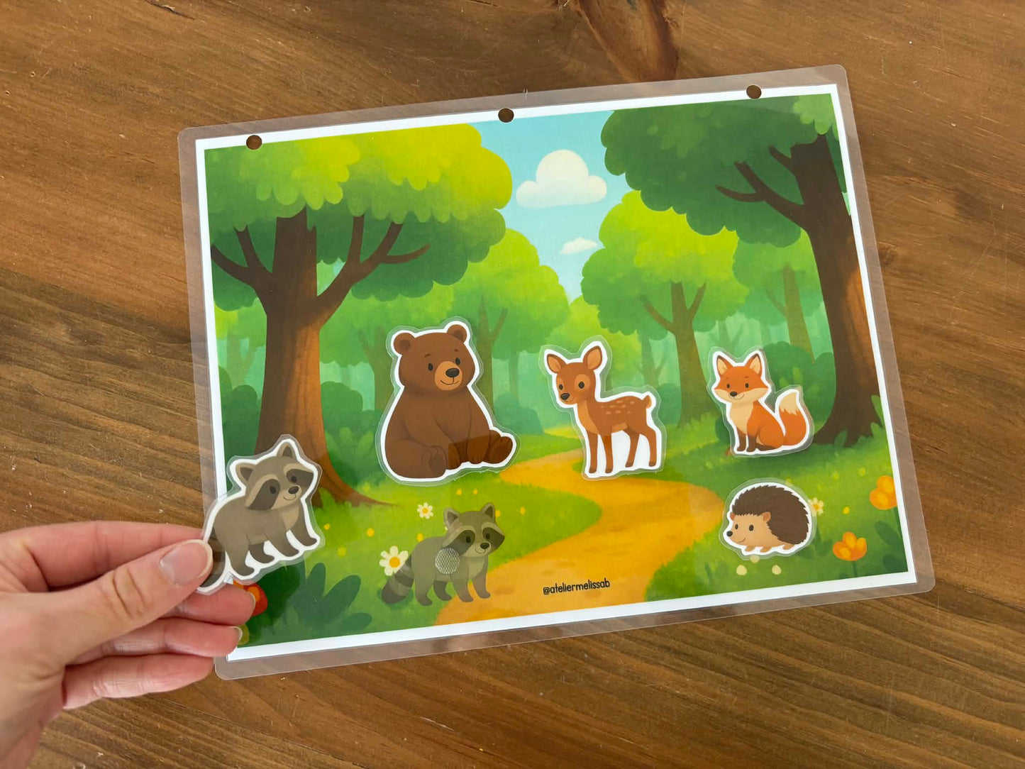 I40 - Puzzle 5 morceaux - Les animaux de la forêt