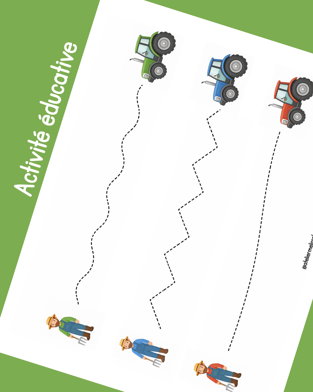 I66 - Activité éducative - Apprendre à tracer les lignes - Fermiers