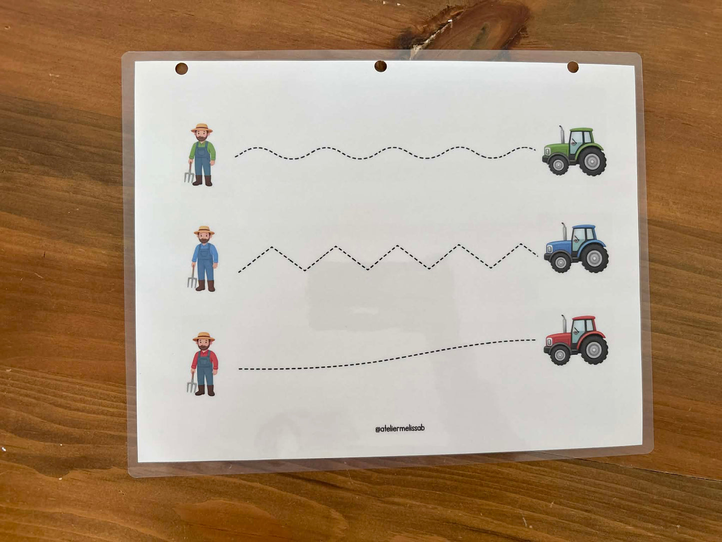 I66 - Activité éducative - Apprendre à tracer les lignes - Fermiers