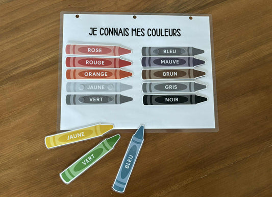 I16 - Je connais mes couleurs - Crayons