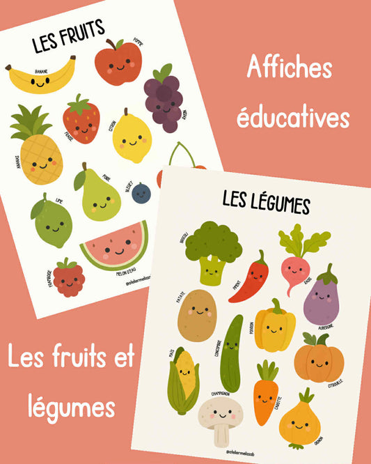 A4 - Affiche éducative - Les fruits et les légumes