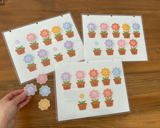 I19 - Je connais mon alphabet - Pots de fleurs